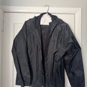 L.L.Bean Black Hooded Rain Jacket